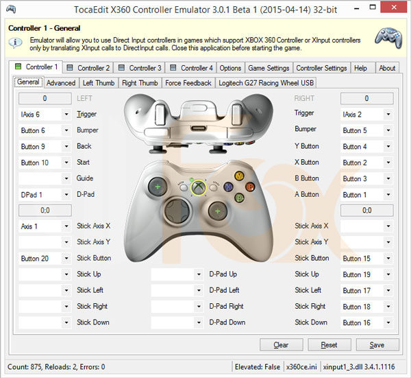دانلود شبیه ساز دسته بازی و آموزش Xbox 360 Controller Emulator برای PC