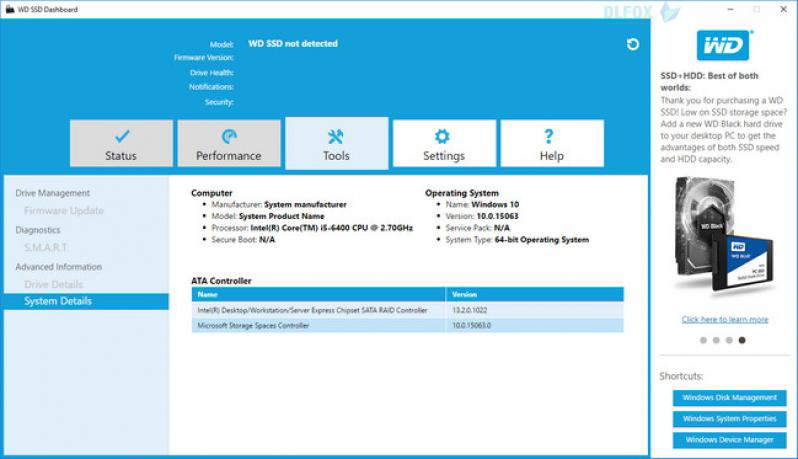 دانلود نسخه نهایی نرم افزار Western Digital WD SSD Dashboard برای PC