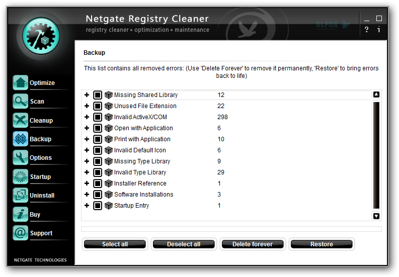 دانلود نسخه نهایی نرم افزار NETGATE Registry Cleaner برای PC