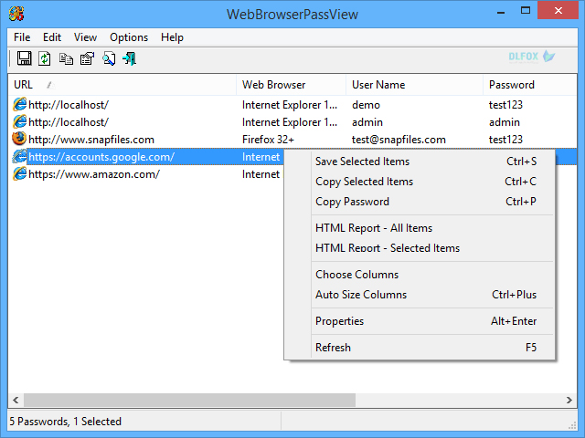 دانلود نسخه نهایی نرم افزار Web Browser Pass View برای PC